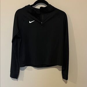 Nike Black Half-Zip Pullover with White Logo